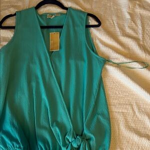 MICHAEL Michael Kors Teal Sleeveless Blouse